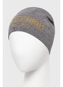 Čepice Moschino šedá barva, z tenké pleteniny