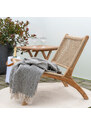 Nordic Living Teakový zahradní odkládací stolek Jai 50 x 50 cm