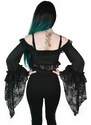 Tričko dámské - Tessa Terror Lace Top - KILLSTAR - KSRA003495