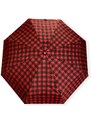 Real Star Umbrella Mini skládací deštník s kostkami červená 9218