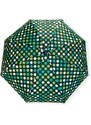 Real Star Umbrella Mini skládací deštník s puntíky zelená 9209