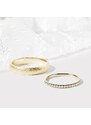 Zlatý prsten s řadou diamantů KLENOTA K0751013
