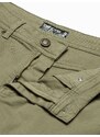 Ombre Clothing Pánské šortky CHINO - khaki V14 OM-SRDS-0103