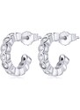 Emporial stříbrné náušnice kroužky Svítivá elegance SCE1175-A