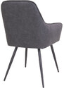 Nordic Living Tmavě šedá koženková jídelní židle Malvik