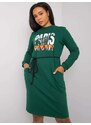 Fashionhunters Zelené bavlněné šaty od Lareen