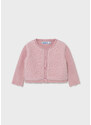 Mayoral Woven combined cardigan for baby girl, Pink