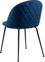 Scandi Tmavě modrá sametová jídelní židle Harper