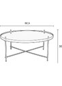 Černý skleněný konferenční stolek ZUIVER CUPID 82,5 cm