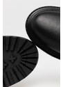 Kožené kotníkové boty Tory Burch dámské, černá barva, na platformě