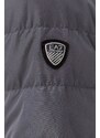Péřová bunda EA7 Emporio Armani pánská, šedá barva, zimní