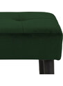 Scandi Tmavě zelená sametová lavice Cherry 95 cm