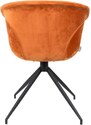 Oranžová sametová jídelní židle ZUIVER MIA