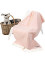 Dětská deka Merino vlna / kašmír Baby Pink 100 x 70 cm John Hanly