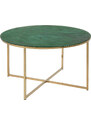 Scandi Zelený skleněný konferenční stolek Venice O 80 cm