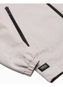 Ombre Clothing Pánská přechodná bunda s kapucí - krémová V1 OM-JANP-22FW-005
