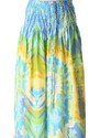 Thajsko Dlouhá sukně / šaty Batik modro-žluté