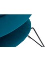 Petrolejově modrá sametová jídelní židle Miotto Aventino s kovovou podnoží