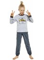 Dlouhé pyžamo pro kluky Cornette Kids Team šedé