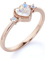 Royal Exklusive Emporial prsten 14k zlato Vermeil GU-DR14629R-MOONSTONE-ZIRCON