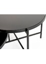 White Label Černý skleněný konferenční stolek WLL LI 122 x 82 cm