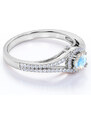 Royal Exklusive Emporial stříbrný prsten GU-DR14761R-SILVER-MOONSTONE-ZIRCON