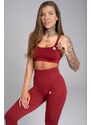 Sportovní podprsenka Seamless Bordo - Gym Glamour