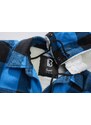 Bunda Brandit Lumberjacket Hooded - modrá-černá, L