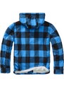 Bunda Brandit Lumberjacket Hooded - modrá-černá, L
