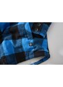 Bunda Brandit Lumberjacket Hooded - modrá-černá, L