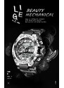 Digitální hodinky pánské LIGE – Stříbrná + dárek ZDARMA