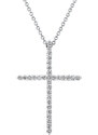 Tiami Přívěsek z bílého zlata s diamanty Pure Cross, medium