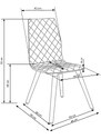 Jídelní židle K282 – masiv, látka, béžová