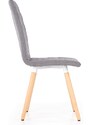 Jídelní židle K282 – masiv, látka, šedá