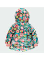 Boboli Dětská zimní bunda oboustranná růžové květy