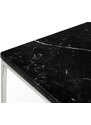 Černý mramorový odkládací stolek TEMAHOME Gleam 50 x 50 cm s chromovanou podnoží