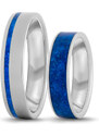 Zaczyk Wood Rings Snubní prstýnky Titanium Z-Azurite