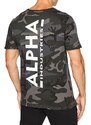 Alpha Industries Backprint T (black camo) M