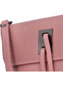 Dámská kožená crossbody kabelka růžová - ItalY Porta růžová
