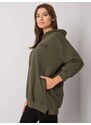 Fashionhunters Khaki mikina s kapsami Leora