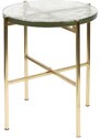 Zlatý kovový odkládací stolek DUTCHBONE VIDRIO 40 cm