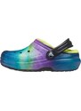 Dětské boty Crocs CLASSIC LINED zelená/fialová