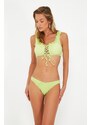 Trendyol Green Hijab Textured V-Cut Bikini Bottoms