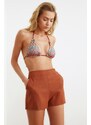 Trendyol Cinnamon Woven Shorts & Bermuda