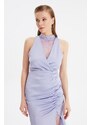 Trendyol Lilac krajkové detailní šaty