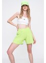 Trend Alaçatı Stili Women's Peanut Green Cotton Bermuda Shorts