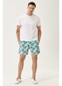 AC&Co / Altınyıldız Classics Men's Mint Standard Fit Casual Patterned Swimwear Marine Shorts.