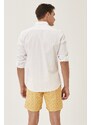 AC&Co / Altınyıldız Classics Men's Yellow Standard Fit Casual Patterned Swimwear Marine Shorts.