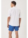 AC&Co / Altınyıldız Classics Men's Indigo Standard Fit Casual Patterned Swimwear Marine Shorts.