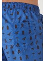 AC&Co / Altınyıldız Classics Men's Indigo Standard Fit Casual Patterned Swimwear Marine Shorts.